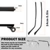 LNQ LUNIQI 1 Pair Metal Eyeglass Replacement Arm, Eyewear Frame Temple Replacement Universal Sunglasses Arm Legs Replacement for Thin Metal Glasses, SunglassesBlack view 2