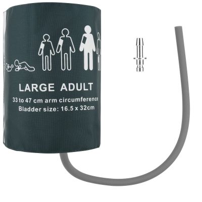 Cosmos Blood Pressure Monitor Replacement Cuff with Metal Air Hose Connector for Blood Pressure Monitor and Machine for 33-47 cm Upper Arm Circumference (Large Adult Size)