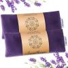 Weighted Eye Mask for Sleep, Yoga, Meditation, Lavender Eye Pillow Heated for Headache, Sinus, Dry Eyes Relief, Moist Heat Mask Purple Relaxation Gifts for Women (Purple) view 1