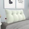 8 lbs Thickened Twin Headboard Pillow Wedge College Dorm Bed Pillow for Backrest Reading Triangular Pillow with Side Pocket for Sitting in Bed, Dorm Bedding Essentials for Girls & Boys White view 1