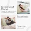 8 lbs Thickened Twin Headboard Pillow Wedge College Dorm Bed Pillow for Backrest Reading Triangular Pillow with Side Pocket for Sitting in Bed, Dorm Bedding Essentials for Girls & Boys White view 4