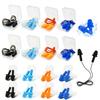 Silicone Ear Plugs for Sleeping,16 Pairs Soft Waterproof Noise Canceling Reduction Earplugs Waterproof Reusable Sound Blocking Earplugs for Concert,Swimming,Study,Loud Noise,Snoring (Dark) view 1