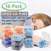 Silicone Ear Plugs for Sleeping,16 Pairs Soft Waterproof Noise Canceling Reduction Earplugs Waterproof Reusable Sound Blocking Earplugs for Concert,Swimming,Study,Loud Noise,Snoring (Dark) view 2