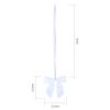 Meseey 50pcs 8 Inch Stretch Elastic Loops with Pre-Tied White Ribbon Bows for Gift Wrapping,Baby Showers, Weddings, Christmas Boxes (8", White) view 2
