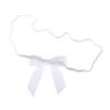 Meseey 50pcs 8 Inch Stretch Elastic Loops with Pre-Tied White Ribbon Bows for Gift Wrapping,Baby Showers, Weddings, Christmas Boxes (8", White) view 3