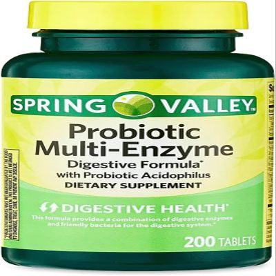 2X Spring Valley Probiotic Multi-Enzyme Digestive Formula Tablets 200 Ct.