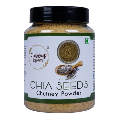 Flavour Drum Chia Seeds Chutney Powder, 7 oz (200 g) | Podi | Superfood | Fresh and Tasty | Karam Podi |