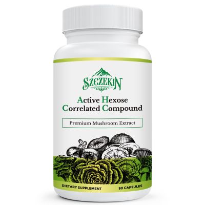 SZCZEKIN Active Hexose Correlated Compound 1500 mg Supplement, Natural 8 Mushroom Extract Supplement, Immune System, Liver Function, Natural Killer and T Cells Activity, 90 Veggie Capsules