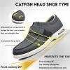 FZYUAN Men's Wide Width Walking Shoes with Adjustable Closure, Diabetic Shoes Edema Sneakers Lightweight Diabetic Slippers for Edema Plantar Fasciitis Bunions Arthritis Swollen Feet,Blue,4 view 2