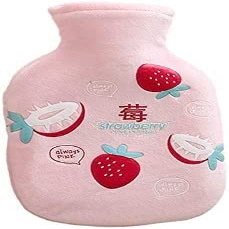 SKUZA Hot Water Bottle, Winter Cute Cartoon Hot Water Bottle Portable Hand Warmer Plush Hand Warmer for Girls Mini Cartoon Hot Water Bags Warming Bag (Color : 2) (Color : 1)