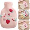 SKUZA Hot Water Bottle, Winter Cute Cartoon Hot Water Bottle Portable Hand Warmer Plush Hand Warmer for Girls Mini Cartoon Hot Water Bags Warming Bag (Color : 2) (Color : 1) view 2