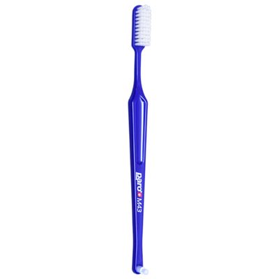 Paro M43 Toothbrush 708 | Compact Brush Head with Medium Bristles and Exchangeable Inter Space F | 4 Rows, 43 Tufts (Single)