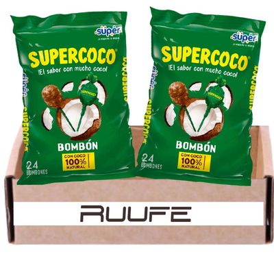 Supercoco candy Bonbon (2 pck - 24 count per pck) Colombian candy super coco candy colombian snack dulce colombiano Comida colombiana