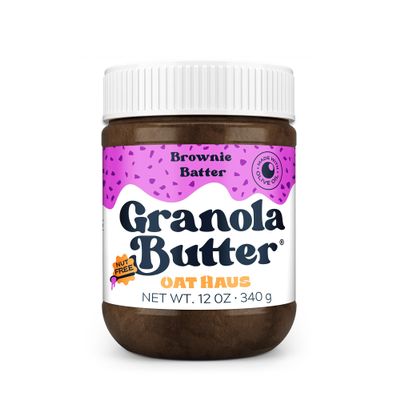 Oat Haus Brownie Batter Granola Butter | Peanut-free, Almond (Tree-Nut) Free, & School-Safe (Top 8 Allergen Free) | Nutella & Chocolate Spread Alternative