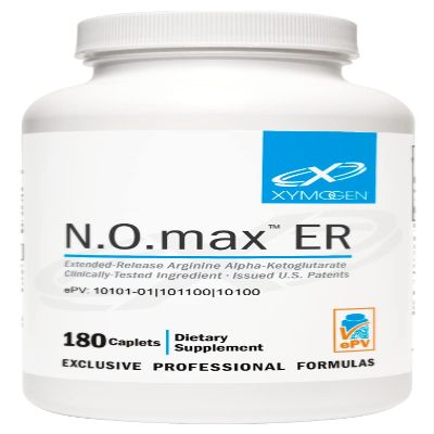 XYMOGEN N.O.max ER - Extended-Release Nitric Oxide Precursor Arginine Alpha-Ketoglutarate to Support Cardiovascular Health - Optimizes Muscle Function + Adaptation to Exercise (180 Caplets)