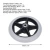 6in 5 Hole Solid Wheel, PU Wheelchair Rollator Caster Hub Replacement 608ZZ Metal Bearing for Wheelchairs, Rollators, Walkers view 3