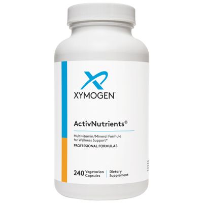 XYMOGEN ActivNutrients with Iron and Copper - Multivitamin Multimineral for Wellness, Immune, Energy and Mood Support - Chelated Minerals + Active B Vitamins with Folate (240 Capsules)