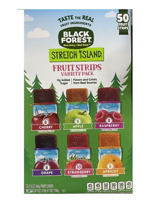Stretch Island Fruit Leather Snacks Variety Pack, Cherry, Apple, Strawberry, Apricot, Grape, Raspberry, 0.5 Ounce No Added Sugar (Pack of 50) 24.7 Ounce