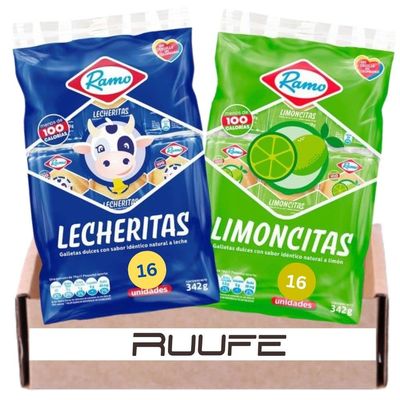 Galletas Lecheritas limoncitas Ramo - Sweet and Soft Crakers (32 pack) Lime Flavor Galletas Colombianas Colombian snacks comida colombiana mecato colombiano