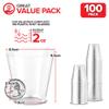 Stock Your Home 2 oz Shot Glasses - 100 Mini Plastic Shot Glasses (2oz) Clear Disposable Cups for Jello Shots, Wine Tasting, Liquor, Whiskey, Pudding, Sample Cup for Halloween and Elegant Parties view 2