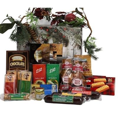 Gift Basket Village Home for the Holidays Supreme - Gift Box, White, Green, X-Large