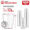 Stock Your Home 1.5 oz Shot Glasses - 500 Mini Plastic Shot Glasses (1.5oz) Clear Disposable Cups for Jello Shots, Wine Tasting, Liquor, Whiskey, Pudding, Sample Cup for Halloween and Elegant Parties view 2