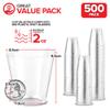 Stock Your Home 2 oz Shot Glasses - 500 Mini Plastic Shot Glasses (2oz) Clear Disposable Cups for Jello Shots, Wine Tasting, Liquor, Whiskey, Pudding, Sample Cup for Halloween and Elegant Parties view 2