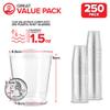 Stock Your Home 250 Mini Plastic Shot Glasses (1.5oz) Clear Disposable Cups for Jello Shots, Wine Tasting, Liquor, Whiskey, Pudding, Sample Cup for Halloween and Elegant Parties view 2