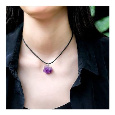 Health & Household Fashion Simple Amethyst Pendant Natural Quartz Stone Raw Crystals for Men Women Jewelry Purple Reiki Mineral Specimen Gift (Size : 50pc)