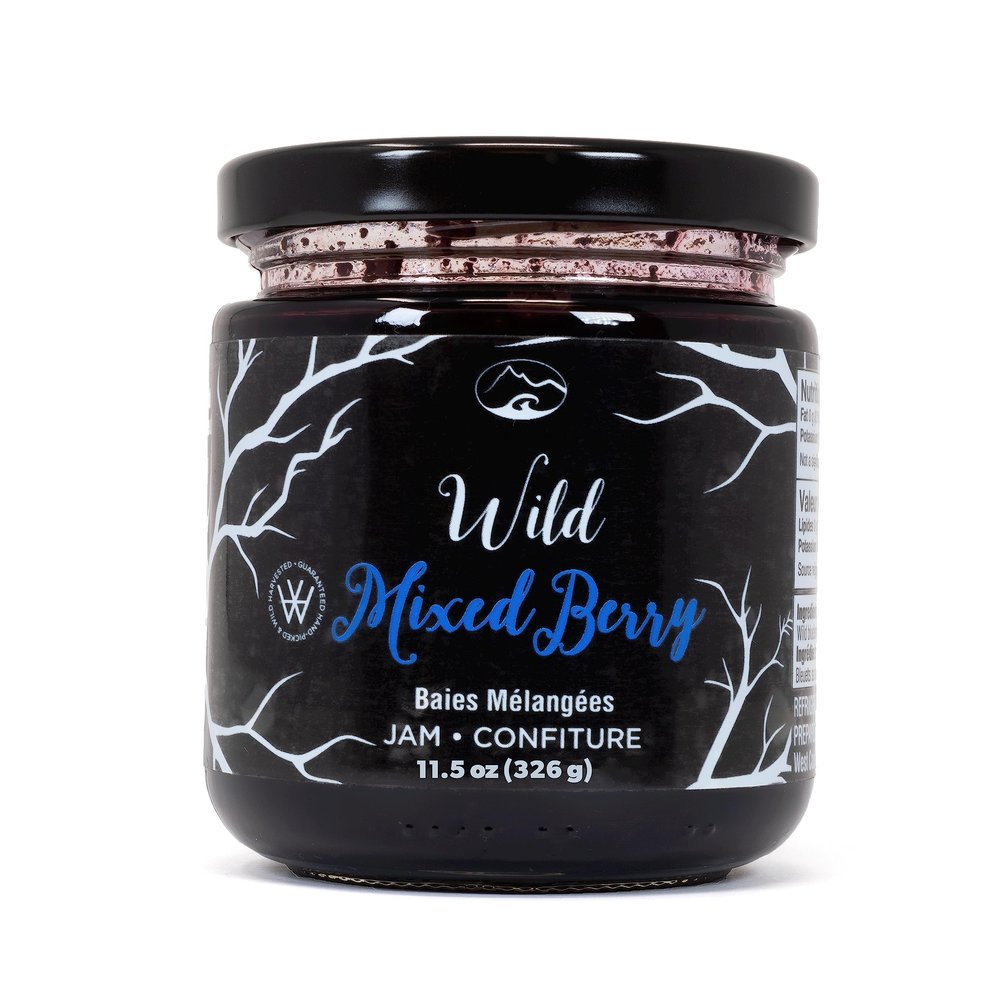 Wild Berry Jam (Huckleberry, Saskatoon, Wild Blueberry) | 11.5 oz / 326 g / 250 ml | Local | West Coast Wild Foods