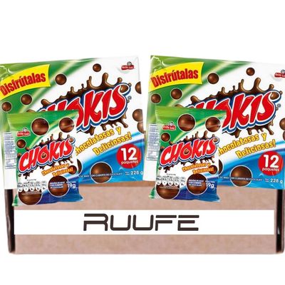 Chokis Colombia (24 pack) Bolitas de maiz Corn balls covered in lots of chocolate Colombian snack colombian food producto colombiano mekato colombiano comida colombiana