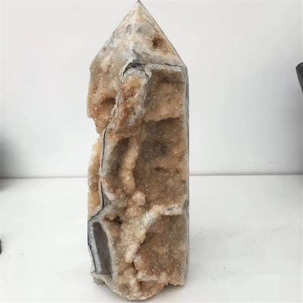 WGPHD Health & Household Natural Flashing Star ore raw Stone Scepter Heals Fortune (Size : 400-450g)
