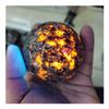 WGPHD Health & Household Natural Magic Flame's Stone Syenite Clasts Containing Fluorescent Sodalite Under Ultraviolet Mineral Ball Gemstones Collections (Size : 50-55mm) view 1