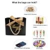 20 Pack Small Black Thank You Gift Bags With Handles-5.5''x 2.5''x4.7'' Mini Gift Bags Bulk for Baby Shower, Birthday, Wedding, Back to School, Summer Party view 4