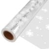 31.5 in X 100 ft Christmas Cellophane Wrap Roll  3 Mil Thicken Snowflake Clear Cellophane Wrap Roll for Gift Baskets, Clear Cellophane Bags Large for Christmas Gift Baskets(31.5" fold into 16") view 1