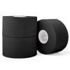 (3 Pack) Black Athletic Sports Tape, Very Strong Easy Tear No Sticky Residue Tape for Athlete & Sport Trainers & First Aid Injury Wrap,Suitable for Bats,Tennis,Gymnastics & Boxing1.5in X 35ft view 1