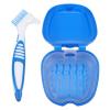 Healifty Portable Denture Case Set Food-grade Storage Box for False Tooth Care with Soft-bristle Brush for Travel and Daily Use view 1