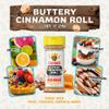 Flavor God Buttery Cinnamon Roll Topper Mix Pack Of 3, Natural Healthy Topper For Donuts Bread Oatmeal Pancakes Sandwiches, Fruit Ice Cream Cookies Coffee Kosher Low Sodium Gluten Dairy Free Seasoning view 4