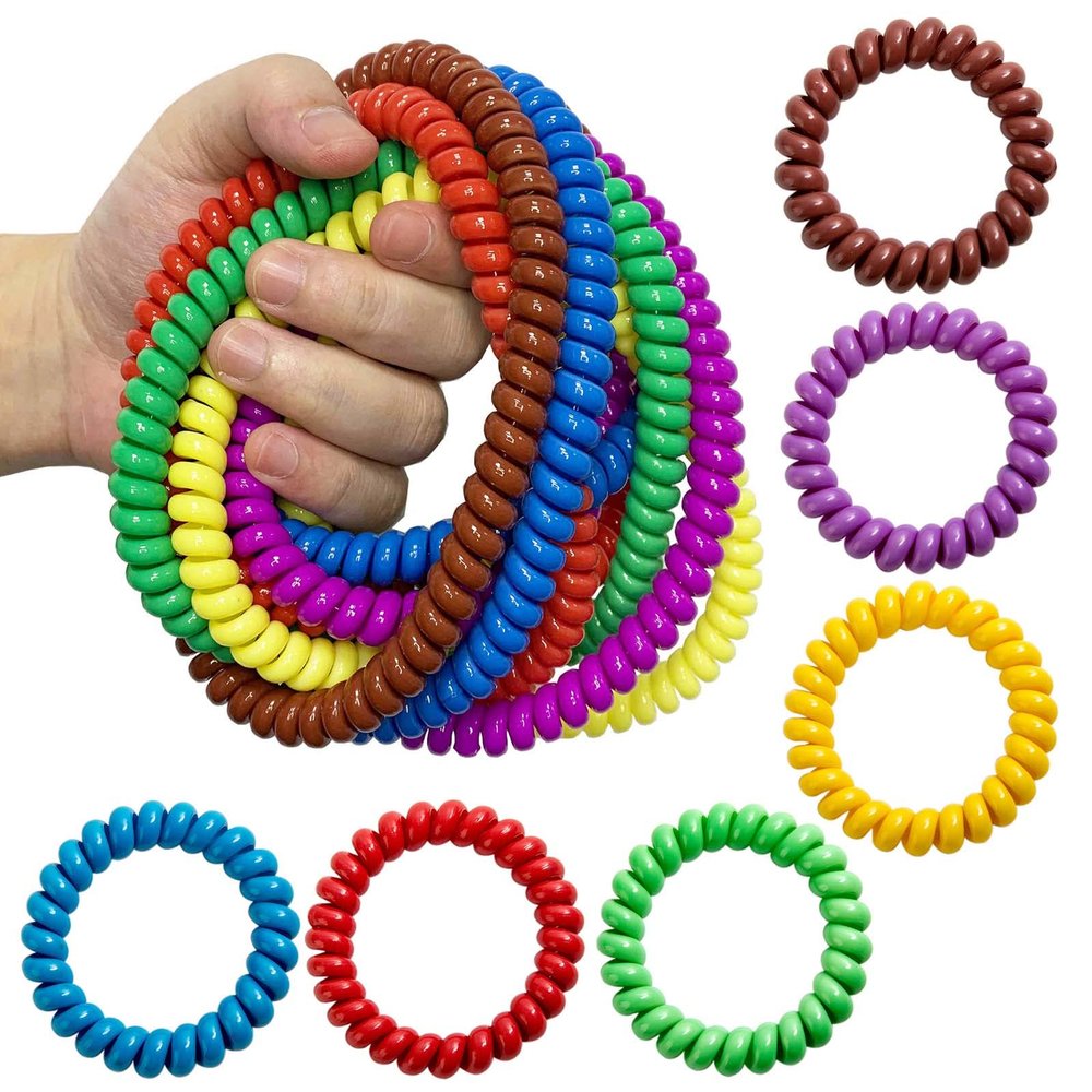 Bildurem Chew Necklaces Bracelets for Sensory Kids(12 Pack) - Stretchy Coil Necklace Bracelet Set for Children with Autism, SDP, ADHD, ADD - Oral Sensory Chew Toys Reduce Stress and Anxiety