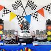 7pcs Fast Cake Racing 1st Birthday Happy Checkered Flag, Tire, Jet Acceleration Decoration Set, Racing Theme Birthday Party or Baby Shower Smash Decorations, Birthday Gift for Kids. SugarGera view 4