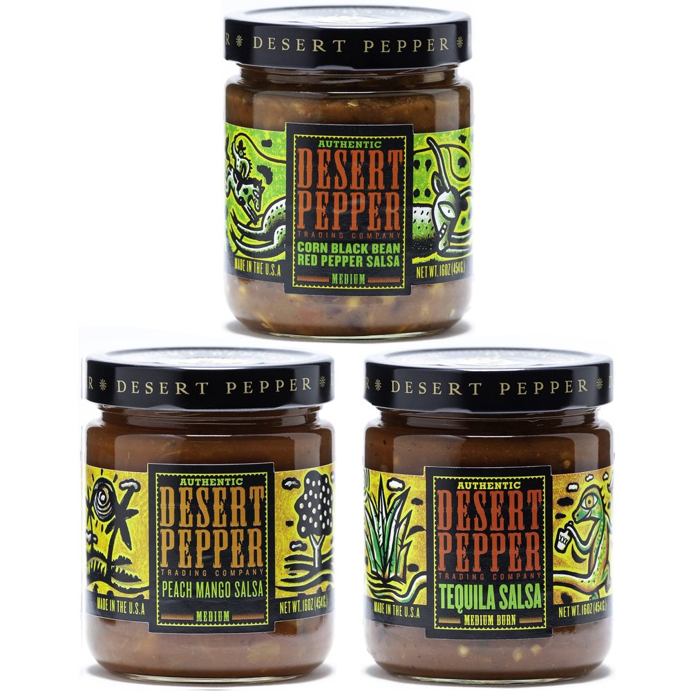 Dessert Pepper 3 Pack Variety (Corn Black Bean/Tequila/Peach Mango)