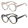 Melrose/Fashion Rainbow Reading Glasses Women 2022 Luxury Presbyopia Eyeglasses Anti Blue Light Oversized Glasses (2pcs black amber+grey amber, 3, multiplier_x) view 1