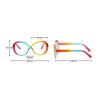 Melrose/Fashion Rainbow Reading Glasses Women 2022 Luxury Presbyopia Eyeglasses Anti Blue Light Oversized Glasses (2pcs black amber+grey amber, 3, multiplier_x) view 2