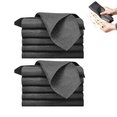 10PCS Thickened Magic Cleaning Cloth,Microfiber Cleaning Cloth,All-Purpose Microfiber Towels,Microfiber Glass Cleaning Cloths,Streak Free Reusable Microfiber Cleaning Rag for Windows,Glass,Car (black)