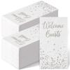 200 Pcs Disposable Napkins Welcome Guests Napkins Hand Towels for Bathroom Elegant Towels for Powder Room Holiday Anniversary Wedding Birthday Party Baby Bridal Shower Decorative Towel(Silver) view 1