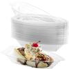 ZEAYEA 150 Pack 8 oz Banana Split Boat Plate, Disposable Plastic Food Boats, Food Grade Ice Cream Sundae Serving Bowls for Snack, Salad, Chip, Clear Dessert Bowls for Party, Restaurant view 4