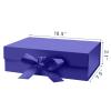DaiUni 10.5"X7.5"X3.1" Blue Magnetic Gift Box with Lid and Ribbon for Presents view 2