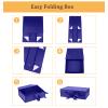 DaiUni 10.5"X7.5"X3.1" Blue Magnetic Gift Box with Lid and Ribbon for Presents view 3