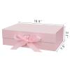 DaiUni 10.5"X7.5"X3.1" Pink Magnetic Gift Box with Lid and Ribbon for Presents view 2
