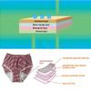 3-Pack Womens Incontinence Underwear Regular Absorbency Reusable Washable Urinary Incontinence Briefs (Red, XX-Large) view 3